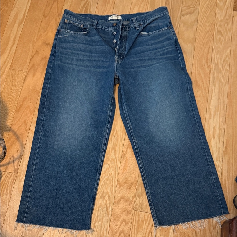 Madwell Low Slung Baggy Crop Jeans